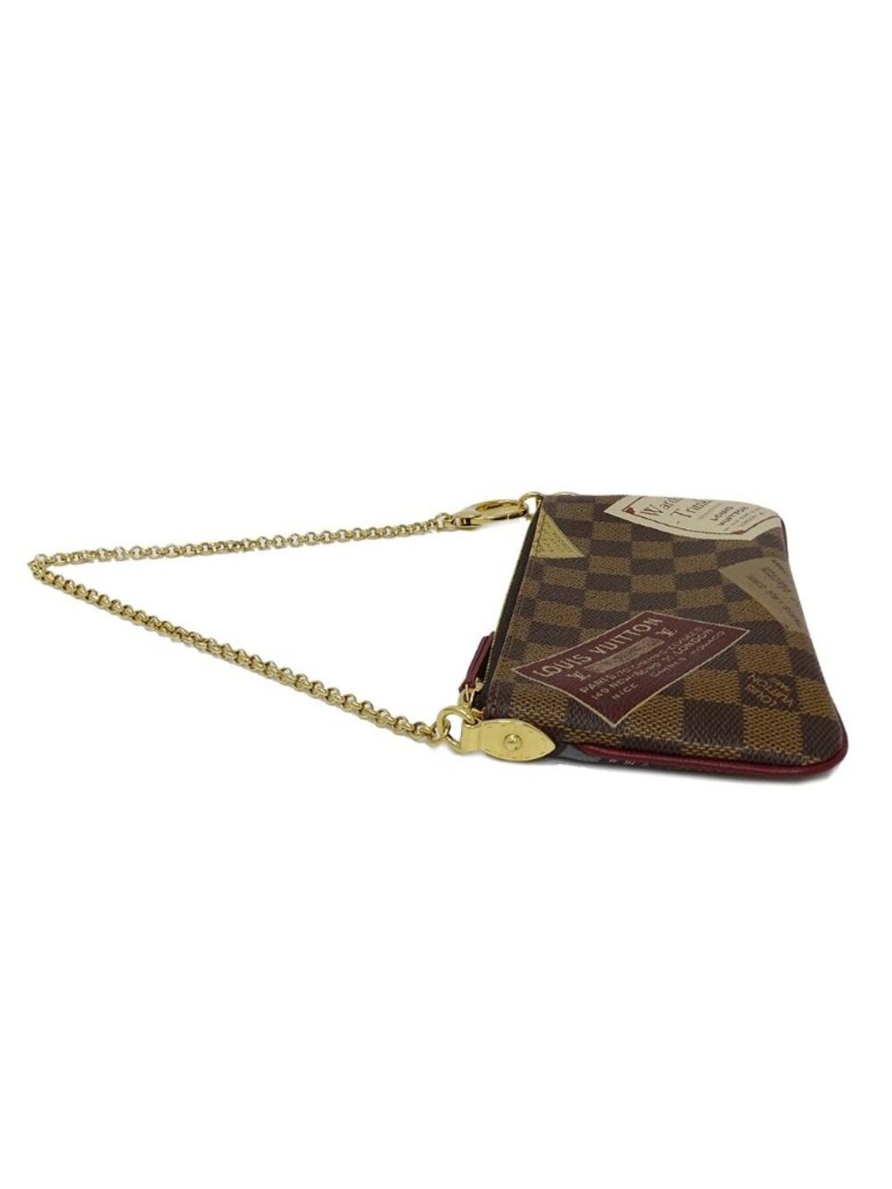 Louis Vuitton Pouch Damier Canvas Pochette Mirror MM Label Brown Going Out - Picture 4 of 12